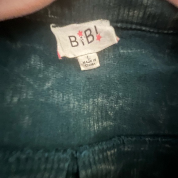 Corduroy Leopard Shacket Oversized | Blue & Black NWOT - Picture 6 of 7